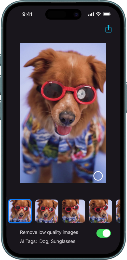 AI-Powered Frame Extraction feature
